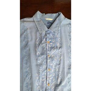 Tommy Bahama Men's Silk/Cotton Blended Hawaiian Tropical XL Button Front Short S